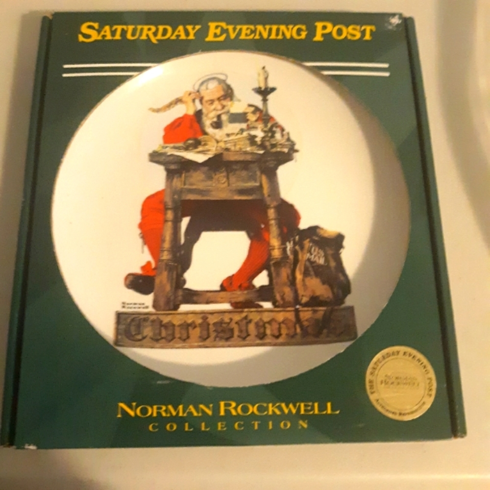Norman Rockwell Christmas Plate